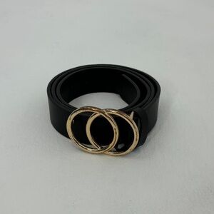 Black Faux Leather Belt